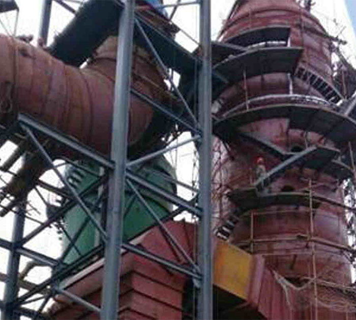 大潤通電廠-安裝新脫硫、脫硝、鍋爐鋼結構主體